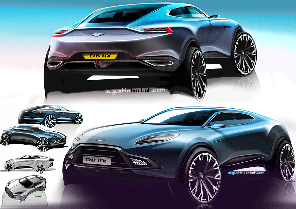 Augustin BARBOT car design aston martin db 11 X Sketch